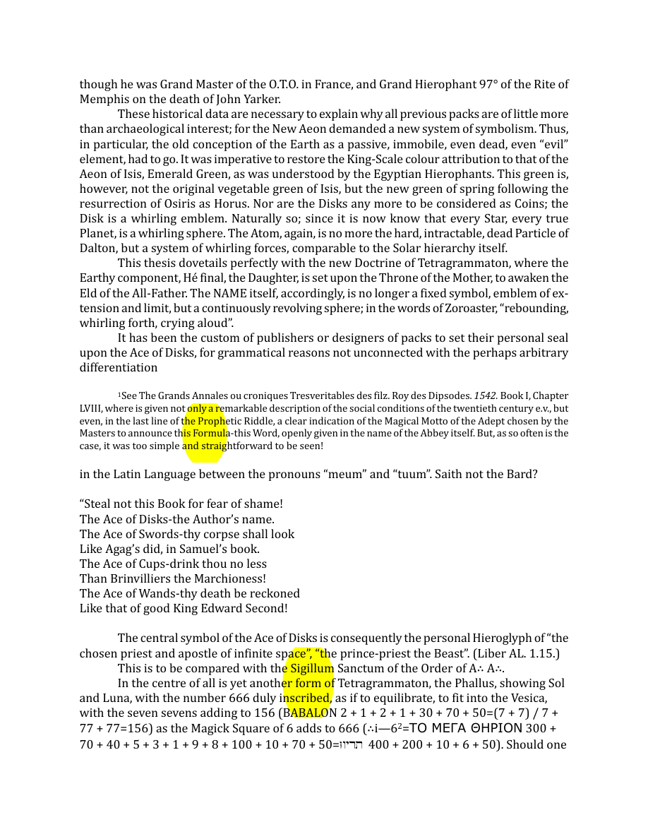 Original scan of The Book of Thoth, PDF page 226