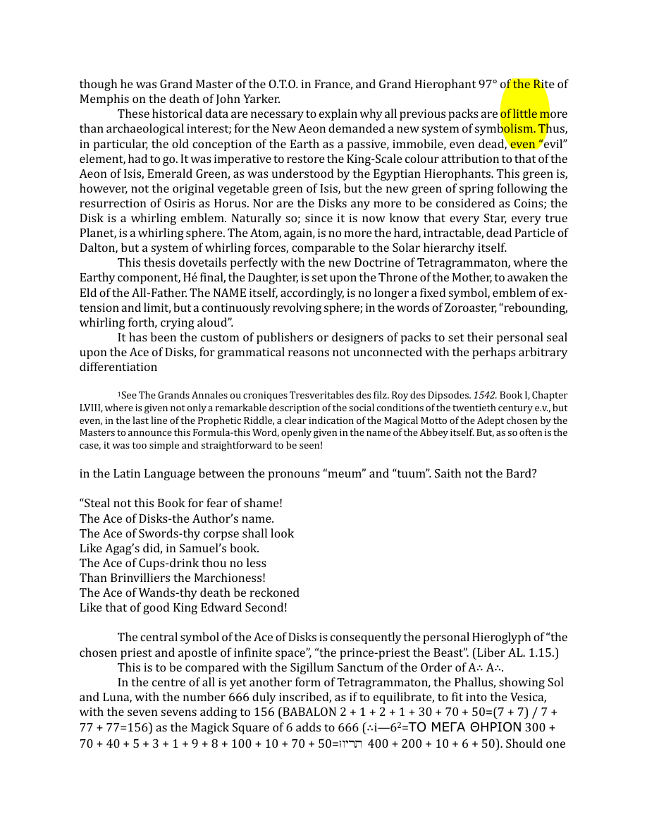 Original scan of The Book of Thoth, PDF page 226