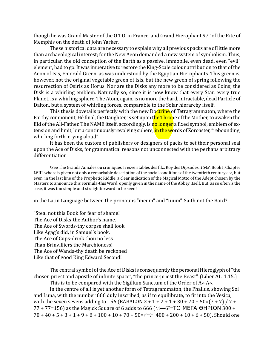 Original scan of The Book of Thoth, PDF page 226
