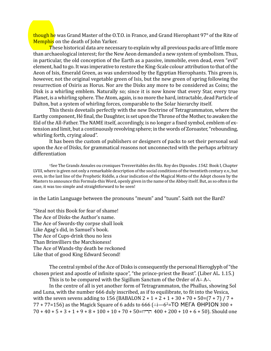 Original scan of The Book of Thoth, PDF page 226