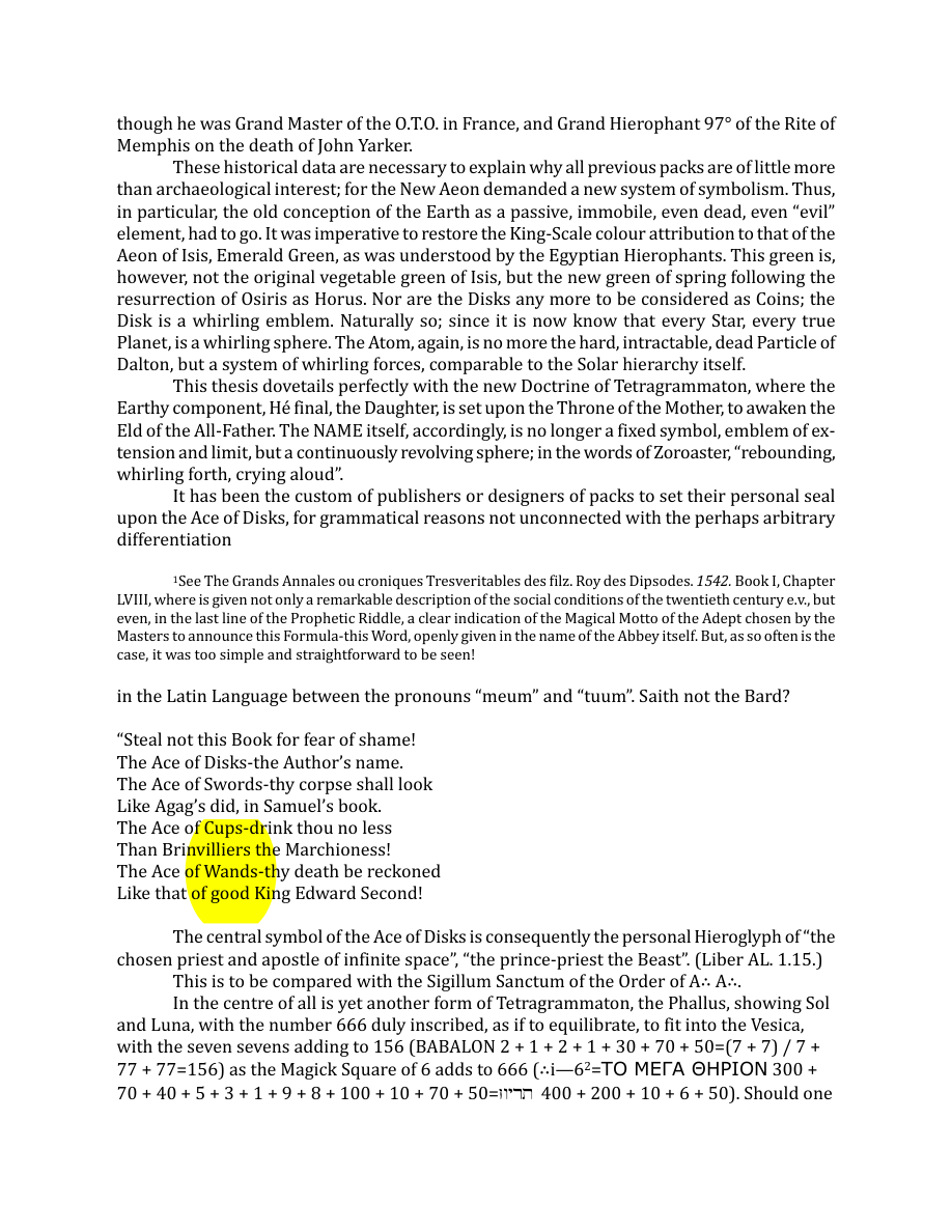 Original scan of The Book of Thoth, PDF page 226