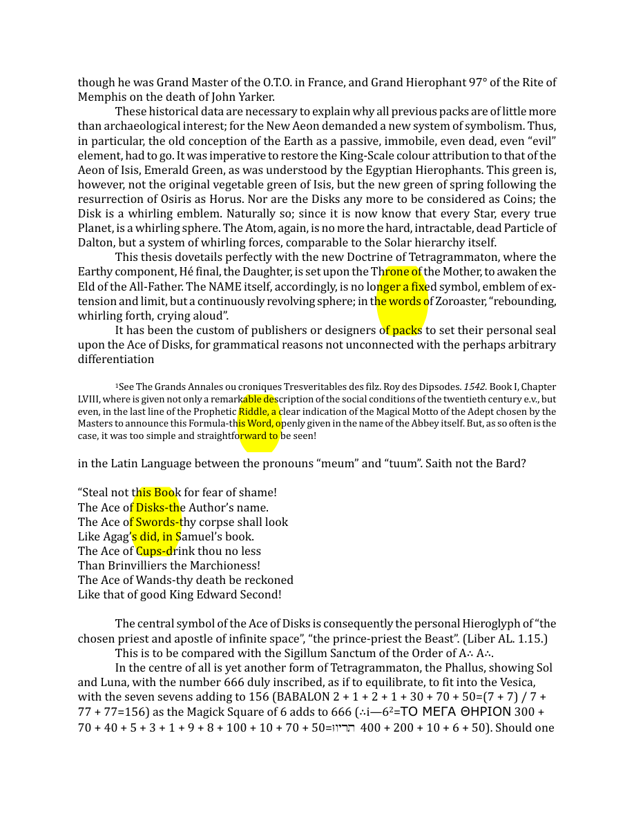 Original scan of The Book of Thoth, PDF page 226