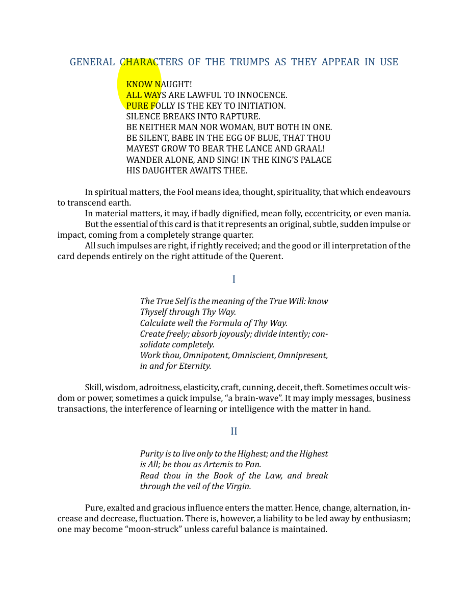Original scan of The Book of Thoth, PDF page 250