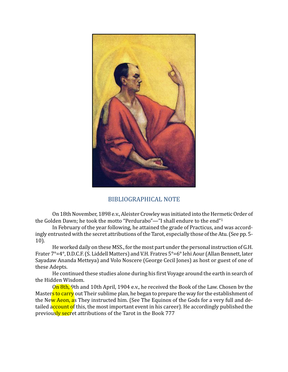 Original scan of The Book of Thoth, PDF page 9