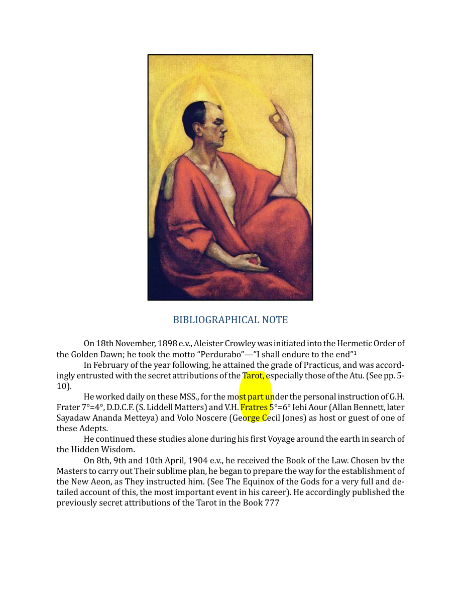 Original scan of The Book of Thoth, PDF page 9