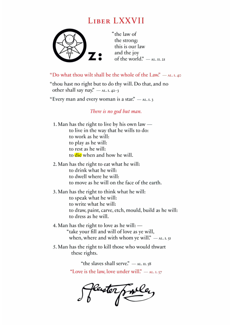 Original scan of Liber OZ, PDF page 3