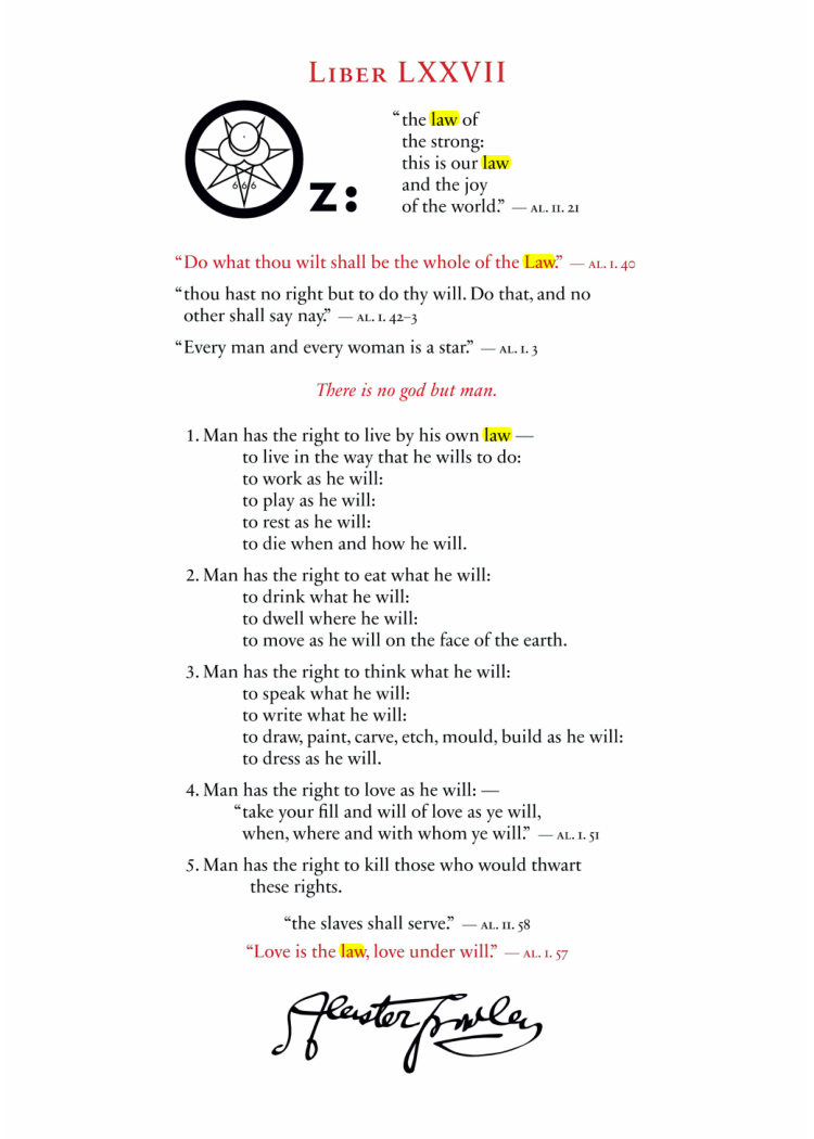 Original scan of Liber OZ, PDF page 3