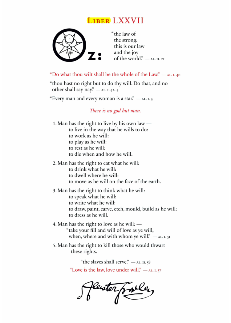 Original scan of Liber OZ, PDF page 3