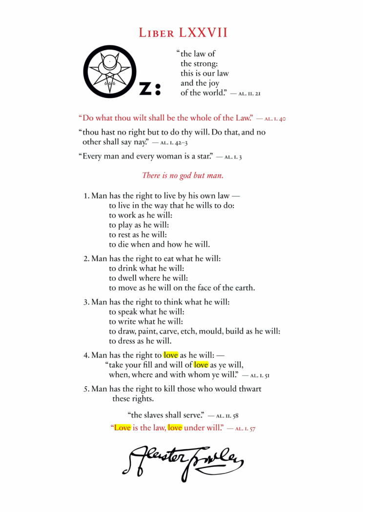 Original scan of Liber OZ, PDF page 3