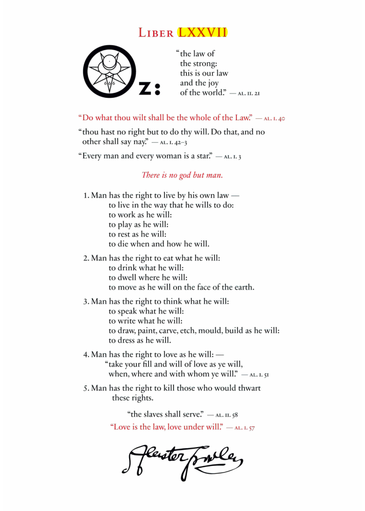 Original scan of Liber OZ, PDF page 3