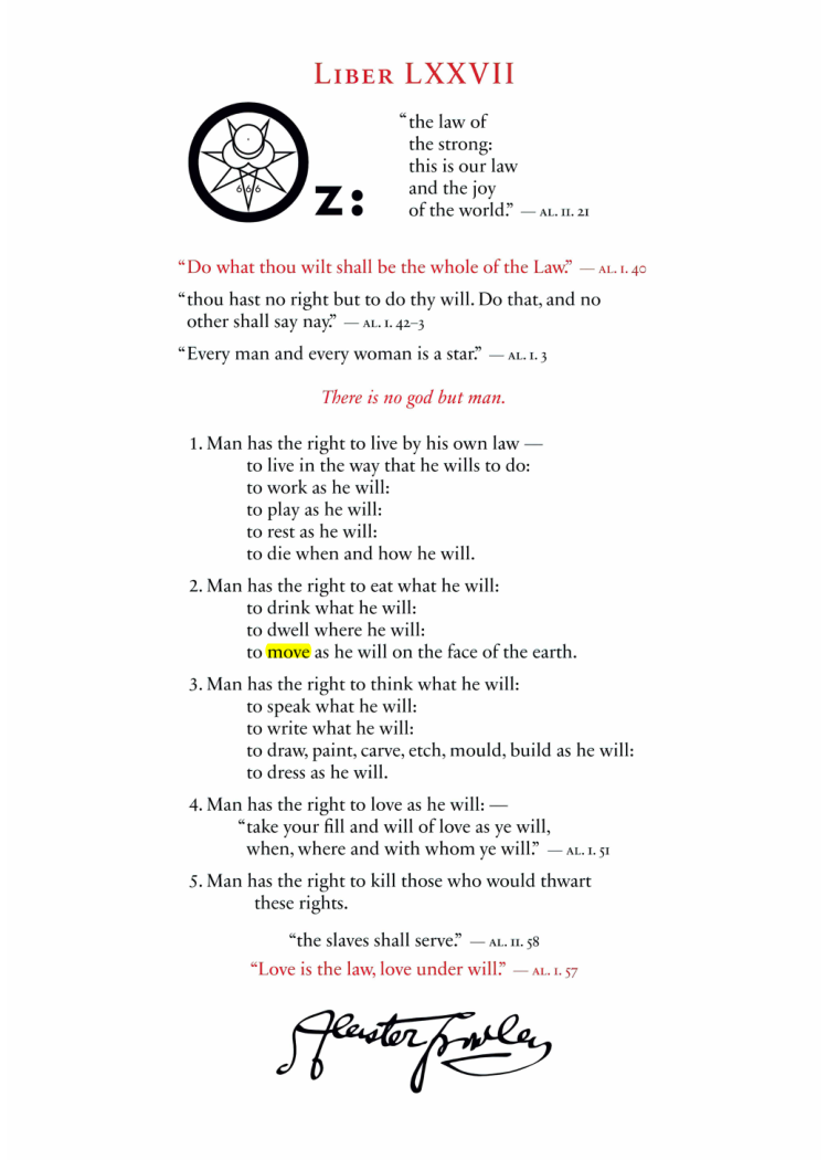 Original scan of Liber OZ, PDF page 3