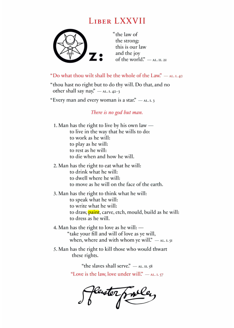 Original scan of Liber OZ, PDF page 3