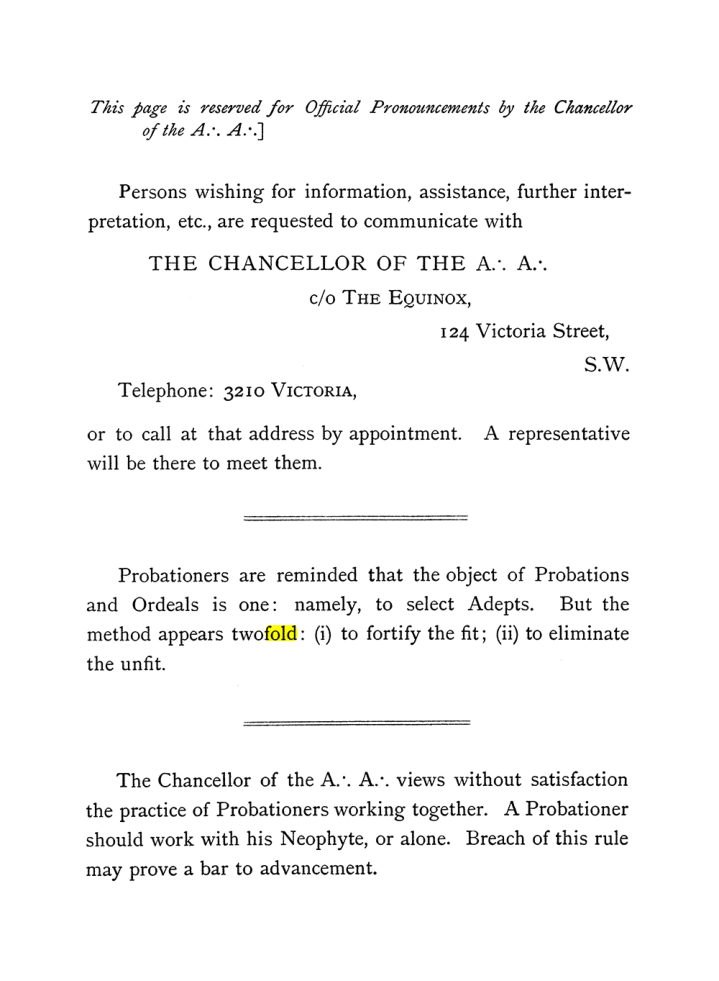 Original scan of The Equinox (Volume I, Number III), PDF page 10