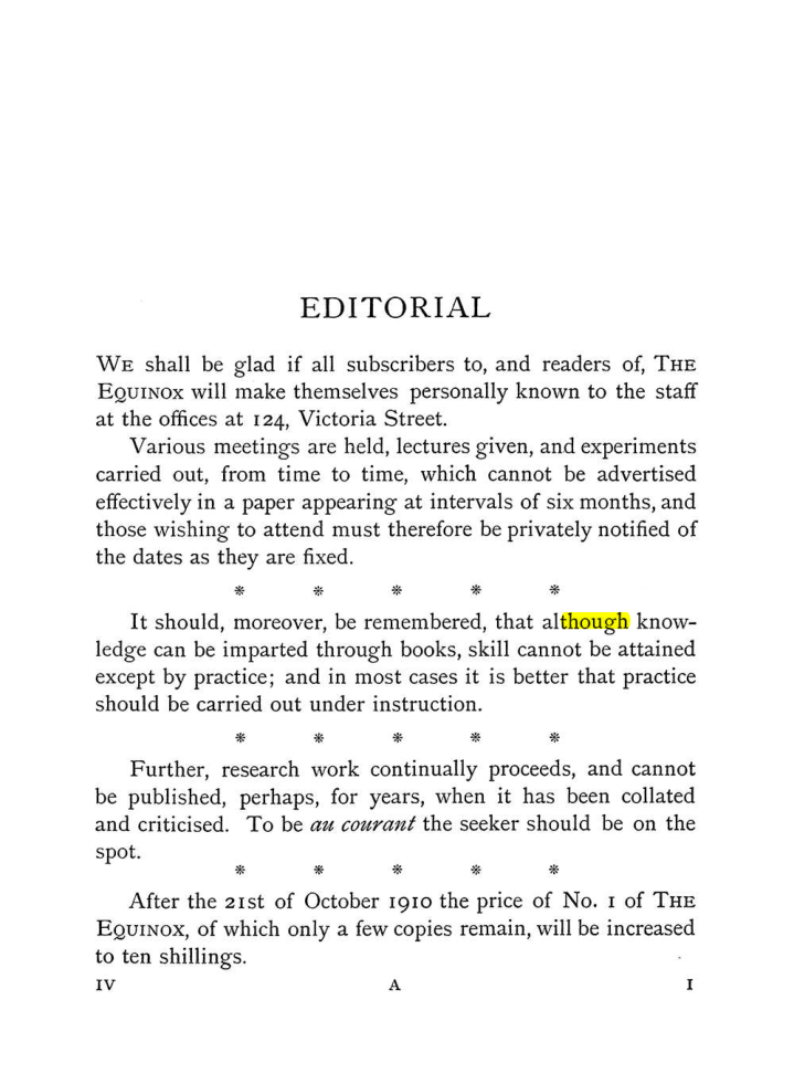 Original scan of The Equinox (Volume I, Number III), PDF page 11