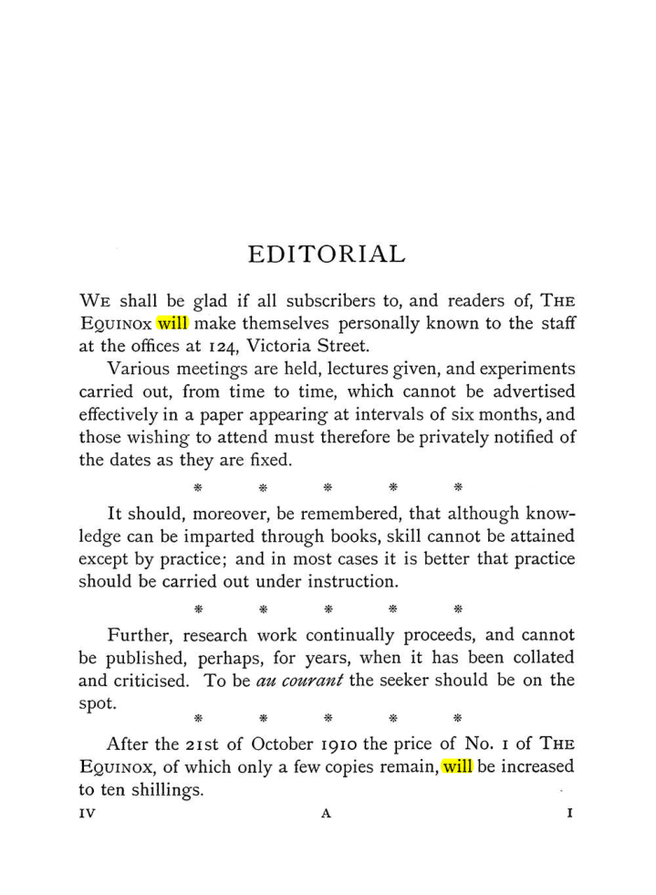 Original scan of The Equinox (Volume I, Number III), PDF page 11