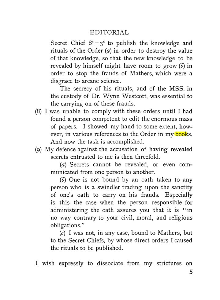 Original scan of The Equinox (Volume I, Number III), PDF page 15