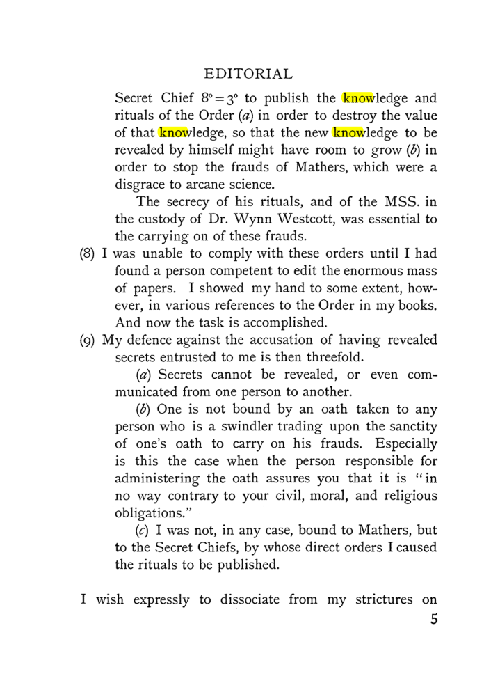 Original scan of The Equinox (Volume I, Number III), PDF page 15