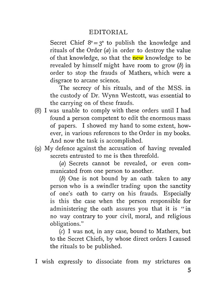 Original scan of The Equinox (Volume I, Number III), PDF page 15