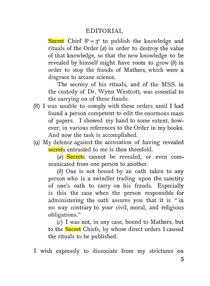 Original scan of The Equinox (Volume I, Number III), PDF page 15