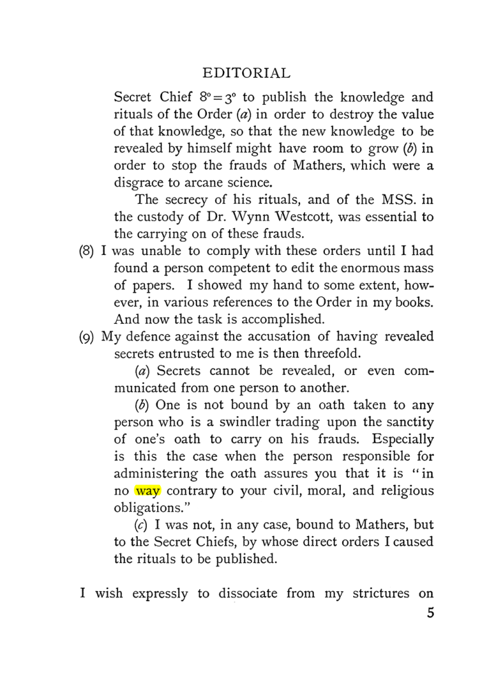 Original scan of The Equinox (Volume I, Number III), PDF page 15
