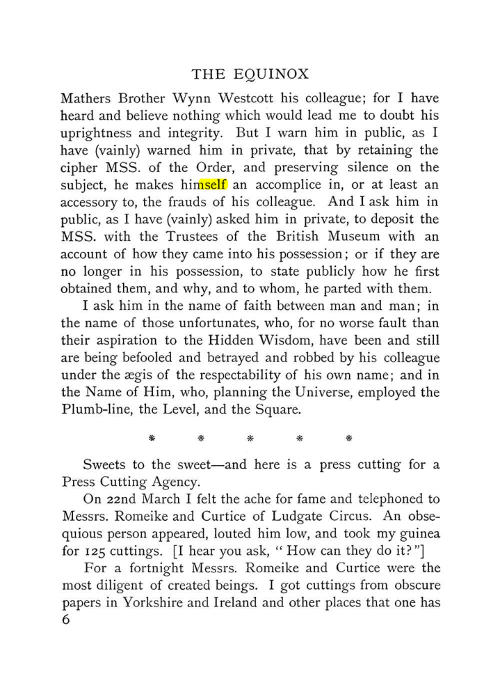 Original scan of The Equinox (Volume I, Number III), PDF page 16