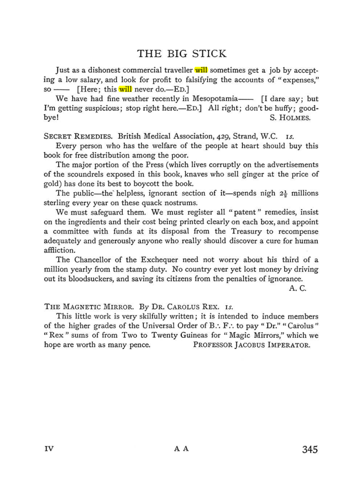 Original scan of The Equinox (Volume I, Number III), PDF page 363