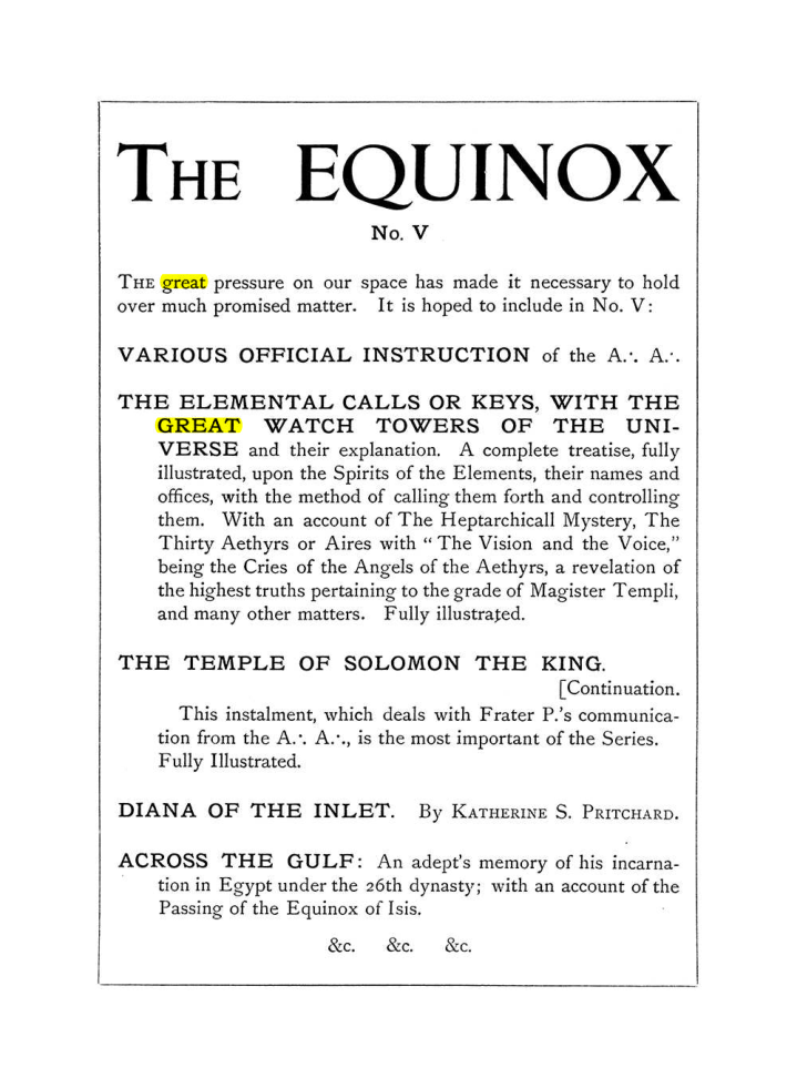 Original scan of The Equinox (Volume I, Number III), PDF page 490