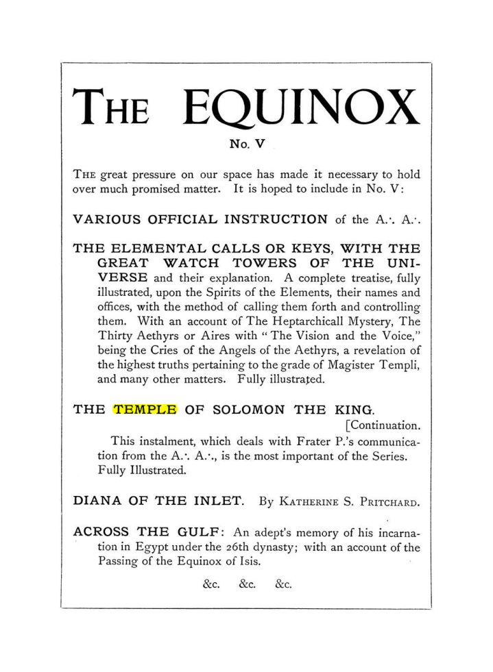 Original scan of The Equinox (Volume I, Number III), PDF page 490
