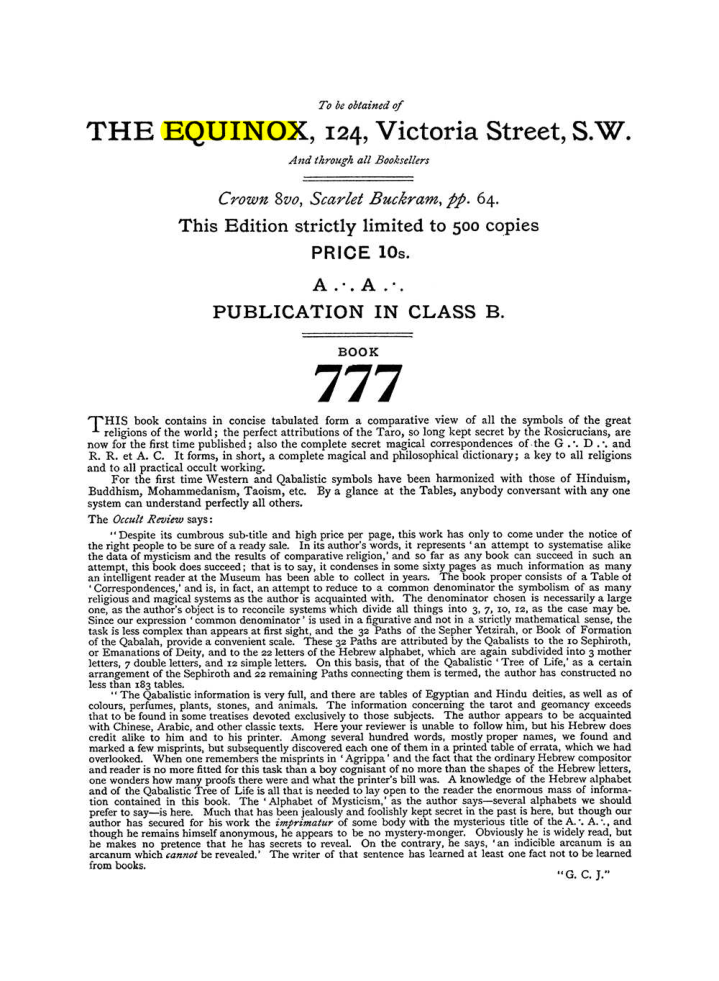 Original scan of The Equinox (Volume I, Number III), PDF page 492