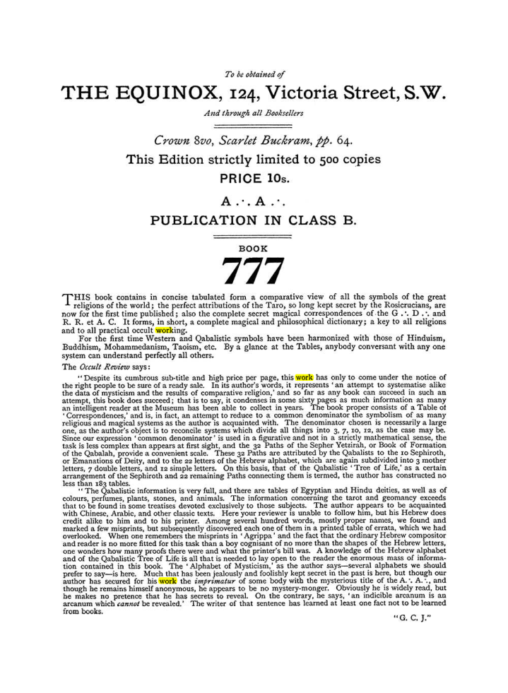 Original scan of The Equinox (Volume I, Number III), PDF page 492