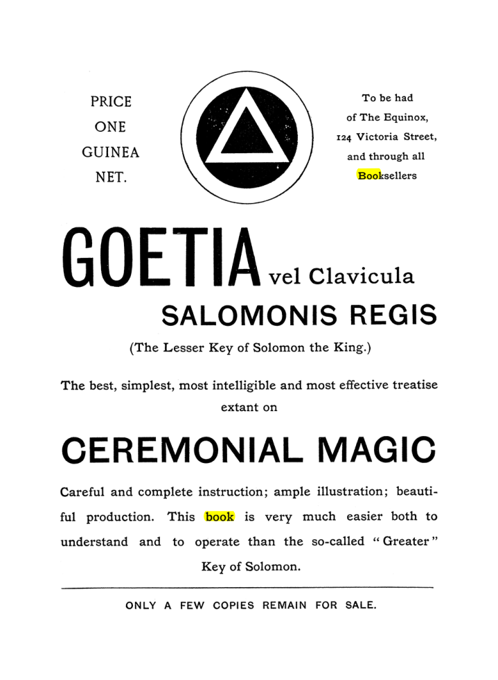 Original scan of The Equinox (Volume I, Number III), PDF page 496