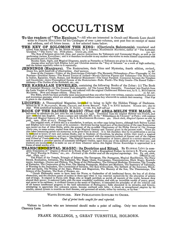 Original scan of The Equinox (Volume I, Number III), PDF page 498