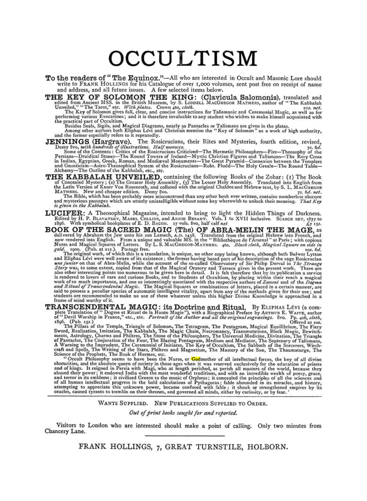 Original scan of The Equinox (Volume I, Number III), PDF page 498