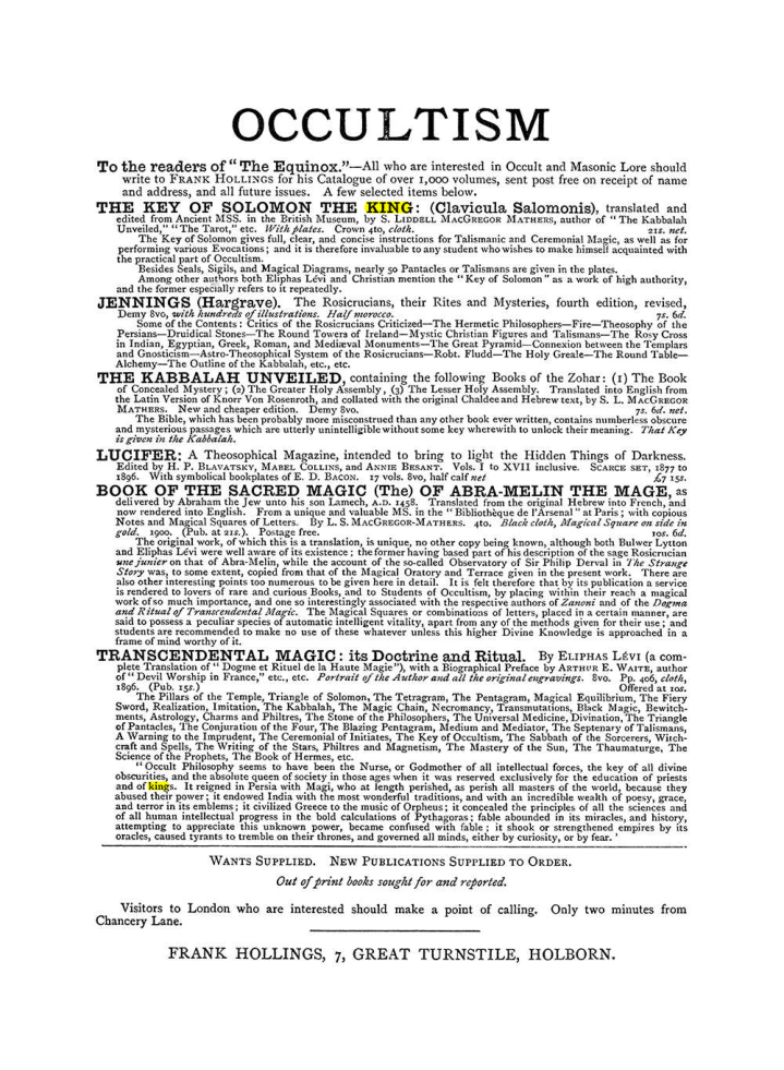 Original scan of The Equinox (Volume I, Number III), PDF page 498