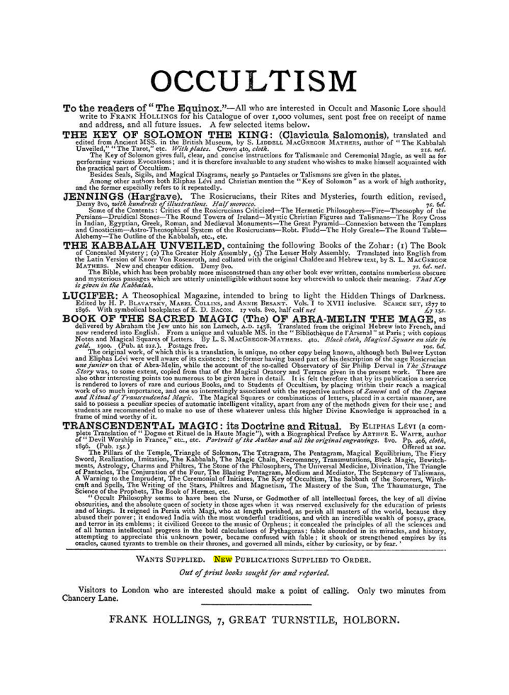 Original scan of The Equinox (Volume I, Number III), PDF page 498