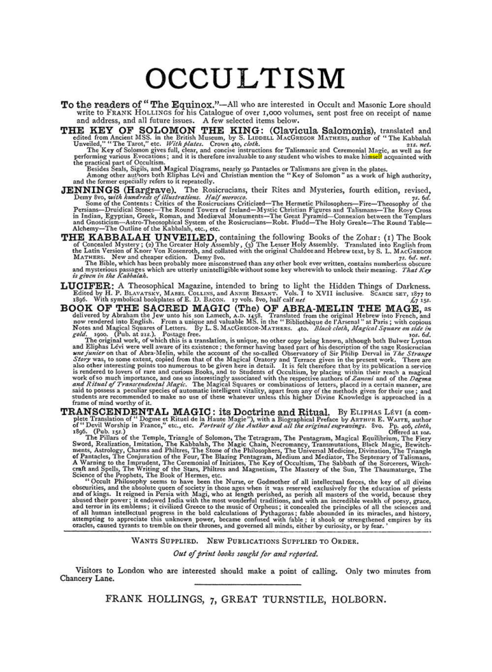 Original scan of The Equinox (Volume I, Number III), PDF page 498