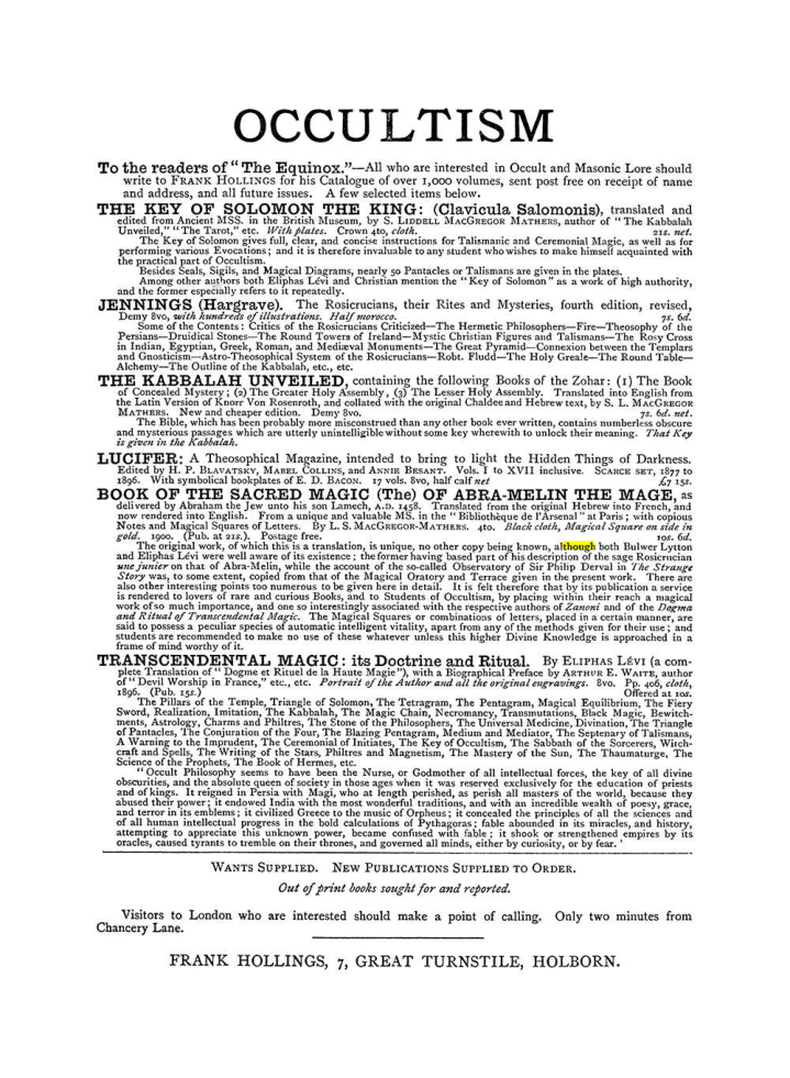 Original scan of The Equinox (Volume I, Number III), PDF page 498