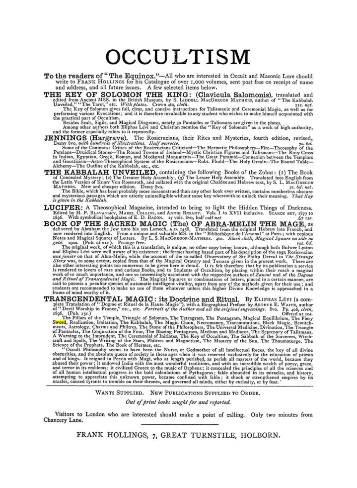 Original scan of The Equinox (Volume I, Number III), PDF page 498