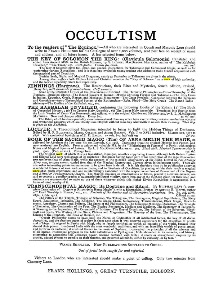 Original scan of The Equinox (Volume I, Number III), PDF page 498