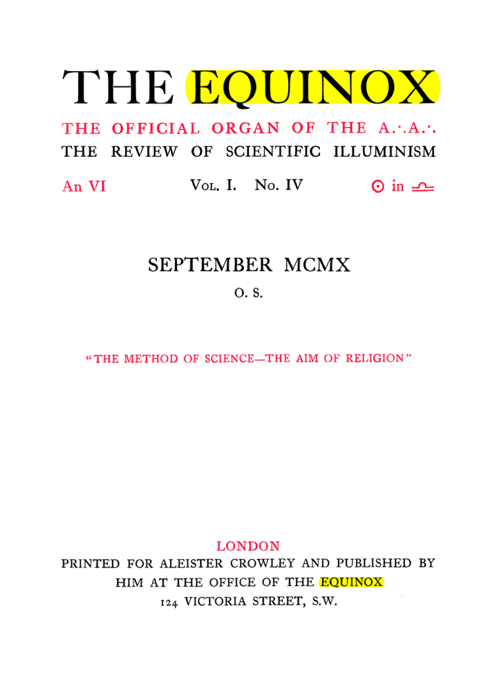 Original scan of The Equinox (Volume I, Number III), PDF page 5