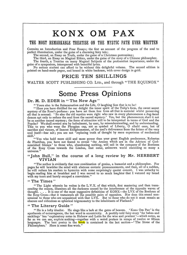 Original scan of The Equinox (Volume I, Number III), PDF page 502