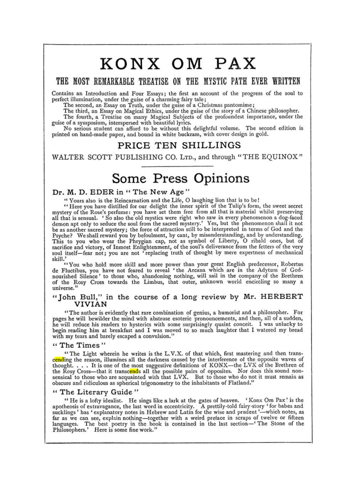 Original scan of The Equinox (Volume I, Number III), PDF page 502