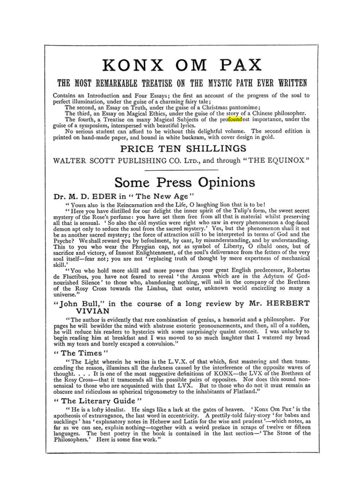 Original scan of The Equinox (Volume I, Number III), PDF page 502