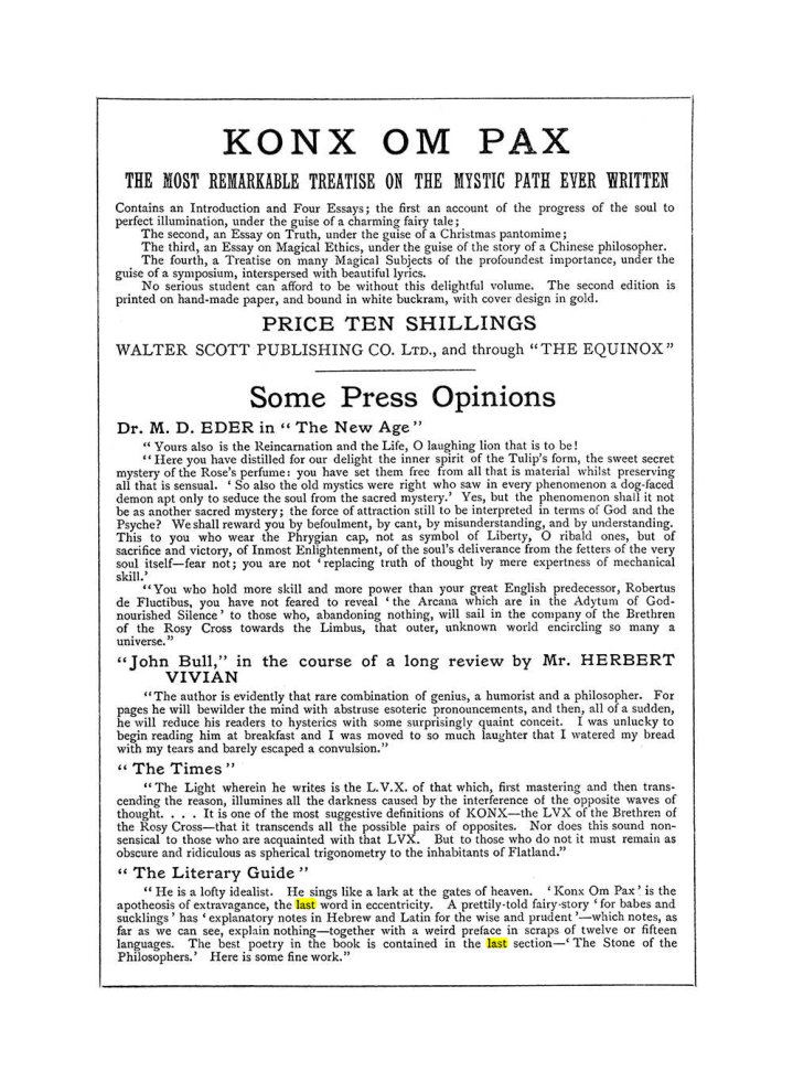 Original scan of The Equinox (Volume I, Number III), PDF page 502