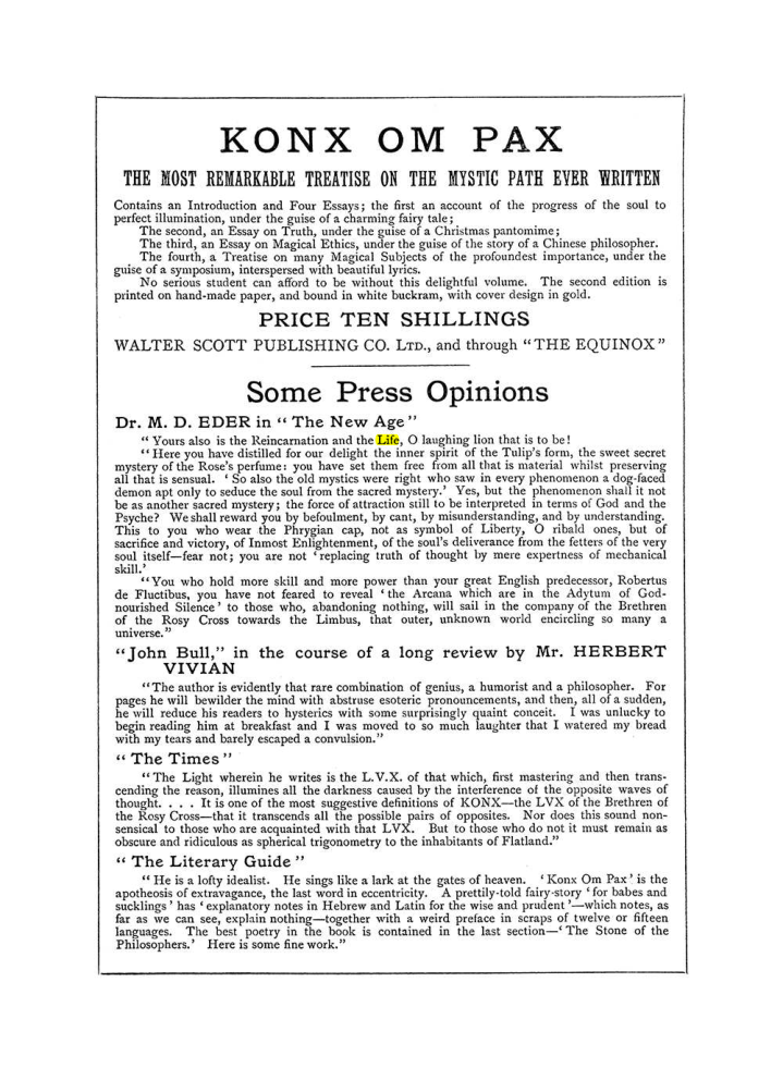 Original scan of The Equinox (Volume I, Number III), PDF page 502