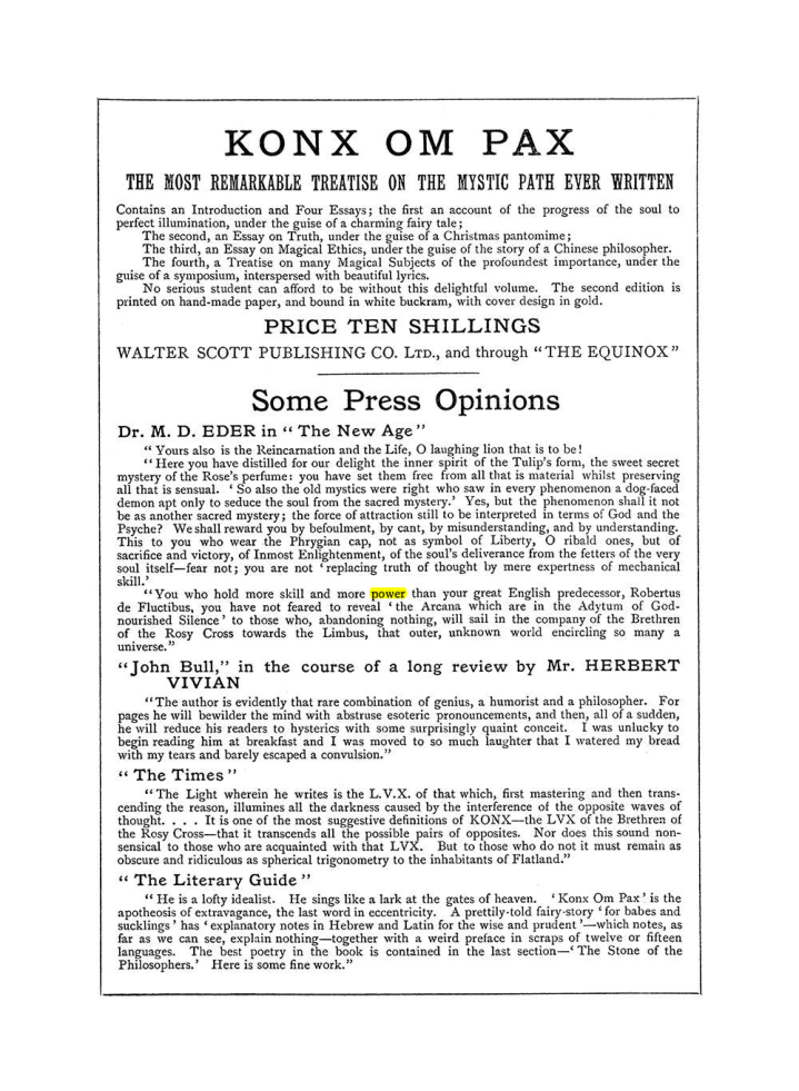 Original scan of The Equinox (Volume I, Number III), PDF page 502