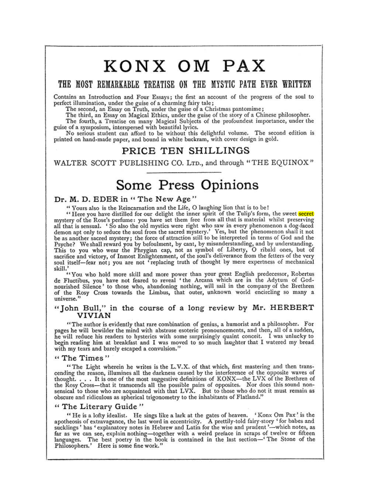 Original scan of The Equinox (Volume I, Number III), PDF page 502