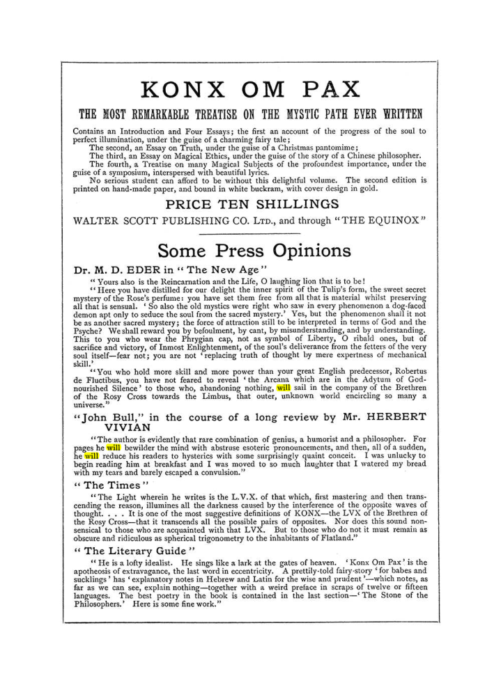 Original scan of The Equinox (Volume I, Number III), PDF page 502