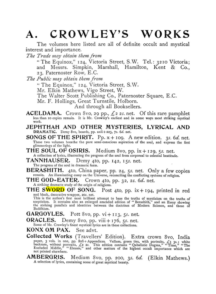 Original scan of The Equinox (Volume I, Number III), PDF page 503