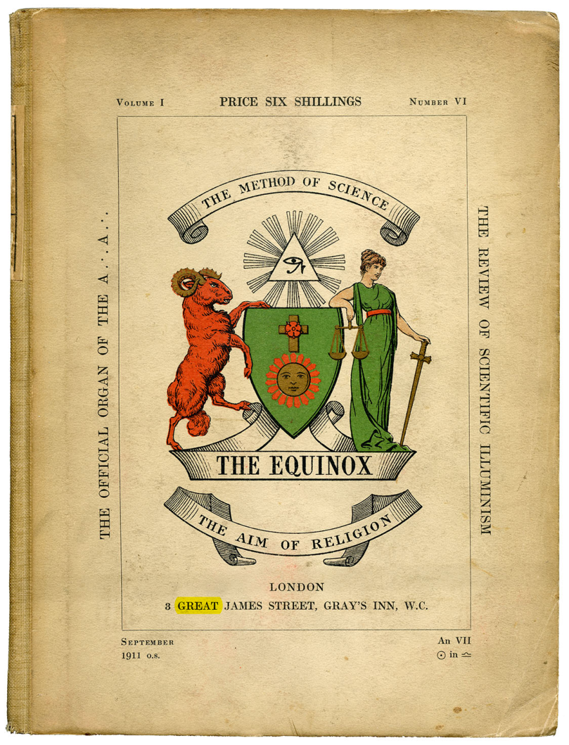 Original scan of The Equinox (Volume I, Number V), PDF page 1